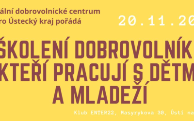 Pozvánka – Školení dobrovolníků, kteří pracují s dětmi a mládeží